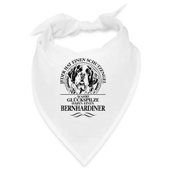 BERNHARDINER Schutzengel Hund Hunde WILSIGNS - Bandana - Weiß - Vorne