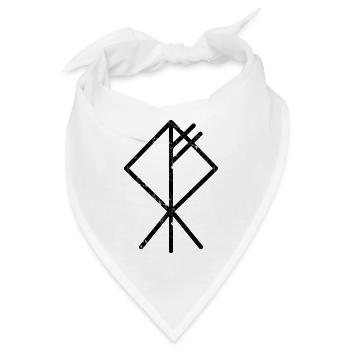 Wolf Wikinger Rune Symbol Glyphe Geschenk Ideen - Bandana - Weiß - Vorne