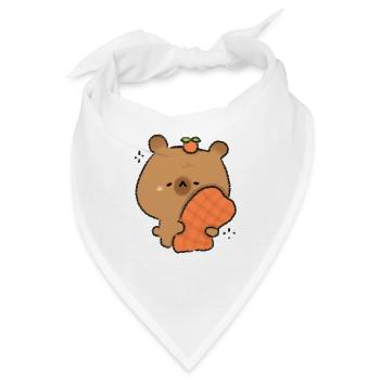 Verschlafenes Wasserschwein - Bandana - Weiß - Vorne