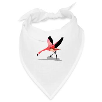 Flamingo - Bandana - Weiß - Vorne