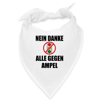 ampel nein danke - Bandana - Weiß - Vorne