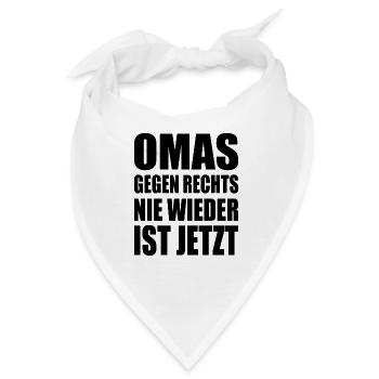 Omas gegen rechts - Bandana - Weiß - Vorne