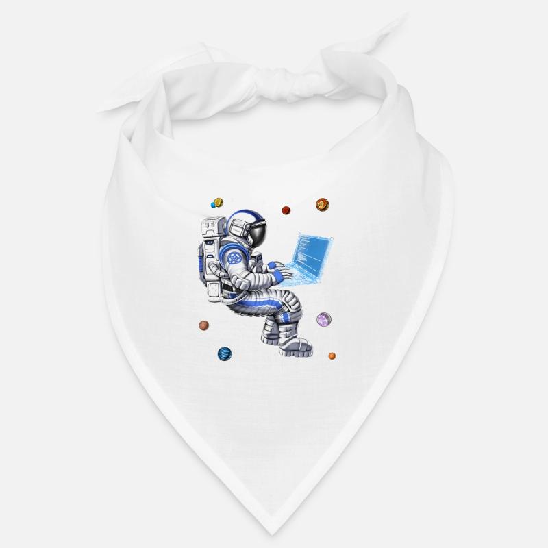 Space Astronaut Programmer - Bandana - white