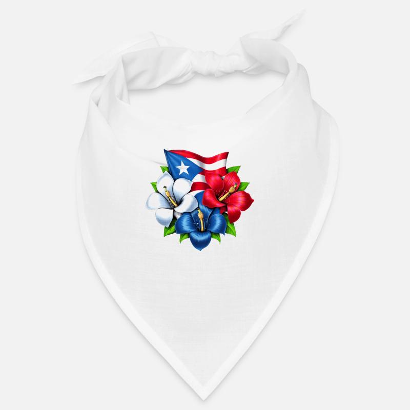 Drapeau des fleurs de Porto Rico Bandana