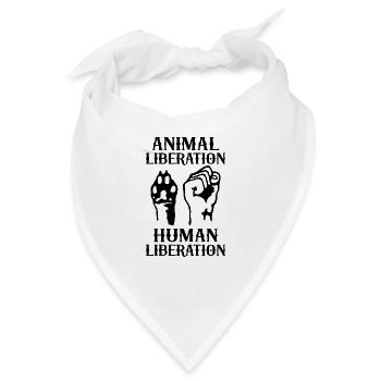 Befreiung der Tiere Befreiung der Menschheit - Bandana - Weiß - Vorne