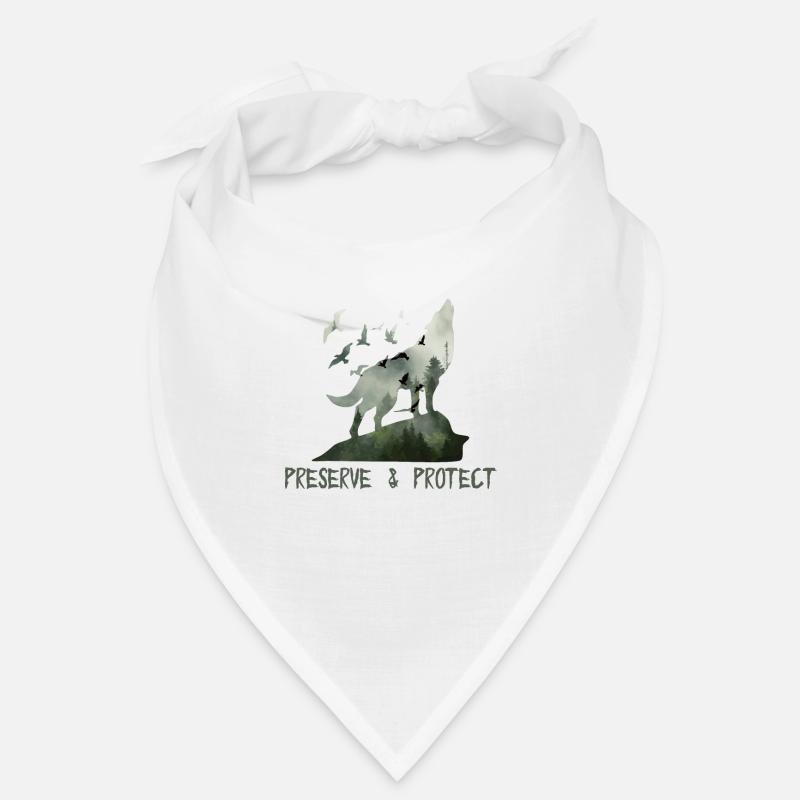 Preserve & Protect Umweltschutz Klimaschutz Wolf Bandana