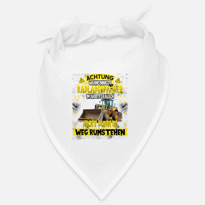 Radladerfahrer Bauarbeiter Baustelle Bandana