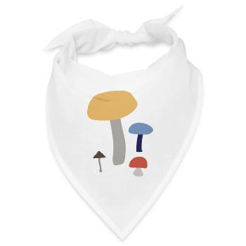 Pilze - Bandana - Weiß - Vorne