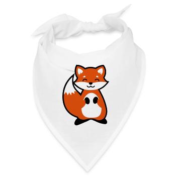 Cute Fox gift idea animal child / niedlicher Fuchs - Bandana - Weiß - Vorne