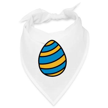 Osterei Easter Egg Ostern Geschenkidee - Bandana - Weiß - Vorne