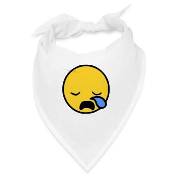 Emoji schläfrig Skizze Farbe - Bandana - Weiß - Vorne