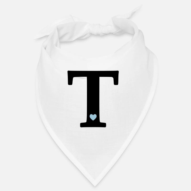 Letter T Initial Letter Bandana