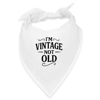 Nicht alt sondern Vintage Geburtstagsgeschenk - Bandana - Weiß - Vorne