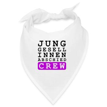 Junggesellinnenabschied Crew Junggesellin - Bandana - Weiß - Vorne