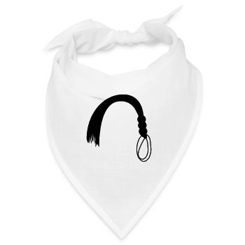 SM Peitsche - Bandana - Weiß - Vorne