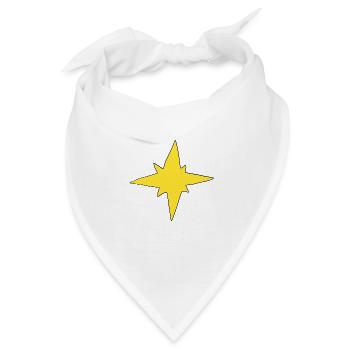 Stern symbol gelb - Bandana - Weiß - Vorne