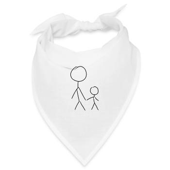 Familie Mann Menschen Mensch Kind - Bandana - Weiß - Vorne