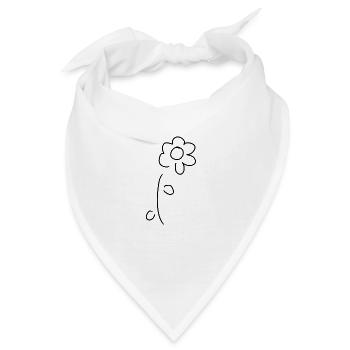 Blume Symbol Pflanze - Bandana - Weiß - Vorne