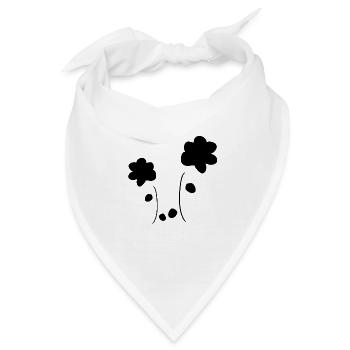 Blume Blumen Symbol Pflanze form - Bandana - Weiß - Vorne