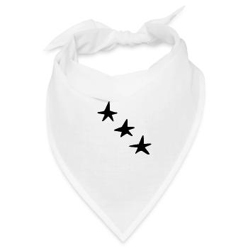 Formen drei Sterne Stern Symbol - Bandana - Weiß - Vorne