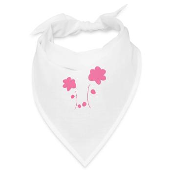 Blume Blumen Symbol Pflanze form - Bandana - Weiß - Vorne