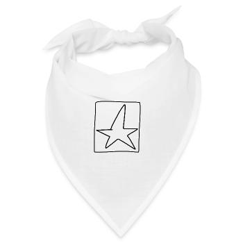 stern quadrat symbol - Bandana - Weiß - Vorne