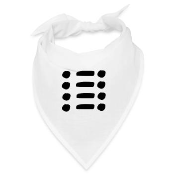Linie punkte punkt formen symbol - Bandana - Weiß - Vorne