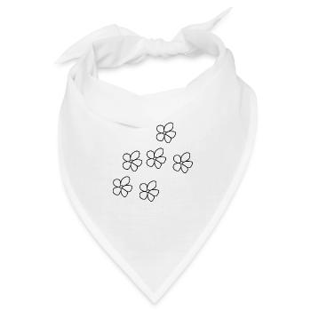 Blume muster Pflanze natur form - Bandana - Weiß - Vorne