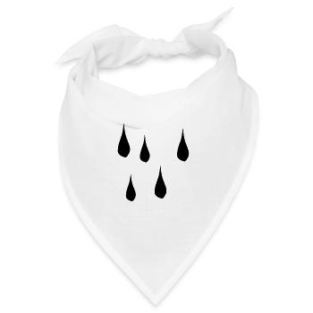 träne wasser traurig regen tränen - Bandana - Weiß - Vorne