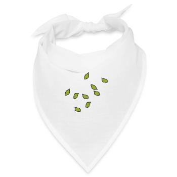 grüne blätter blatt muster pflanzen natur - Bandana - Weiß - Vorne
