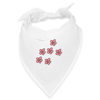 Blume muster Pflanze Symbol Natur rosa - Bandana - Weiß - Vorne