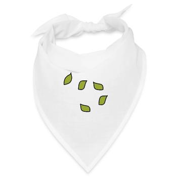 grüne blätter blatt muster baum - Bandana - Weiß - Vorne