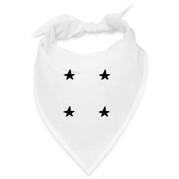 vier sterne stern symbol form - Bandana - Weiß - Vorne