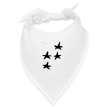 muster vier sterne stern symbol form - Bandana - Weiß - Vorne
