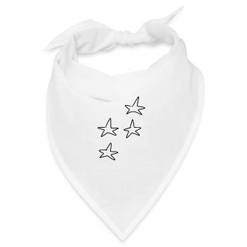 vier sterne stern symbol form muster - Bandana - Weiß - Vorne