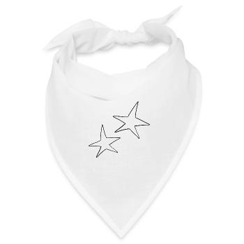 stern symbol form zwei sterne - Bandana - Weiß - Vorne