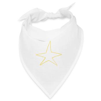 stern symbol form gelb - Bandana - Weiß - Vorne