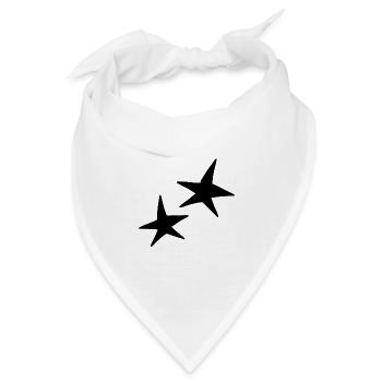 stern form zwei sterne symbol - Bandana - Weiß - Vorne