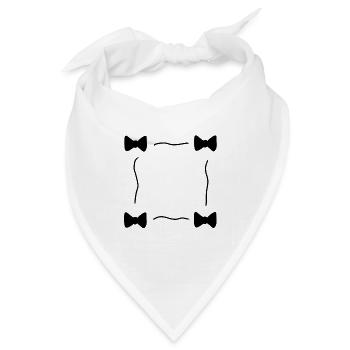 vier schleifen schleife symbol rahmen - Bandana - Weiß - Vorne