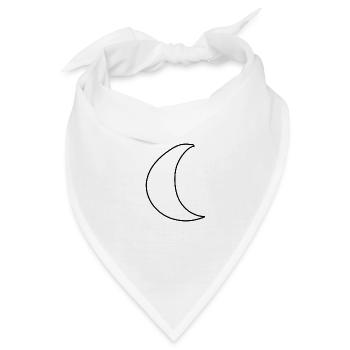 mond symbol Form - Bandana - Weiß - Vorne