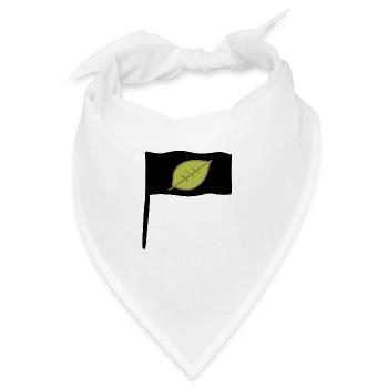 symbol flagge blatt grün natur stange - Bandana - Weiß - Vorne