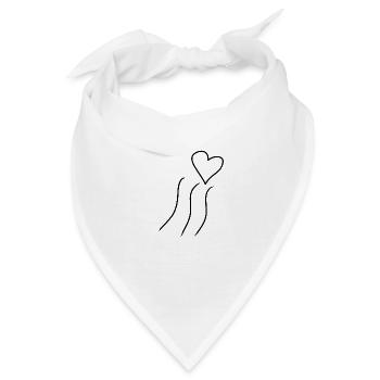 linien linie herz form liebe - Bandana - Weiß - Vorne