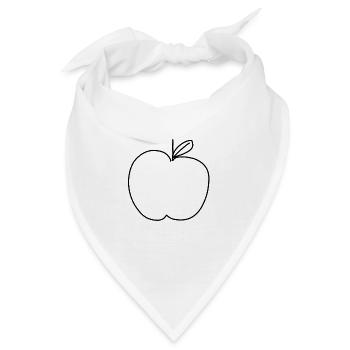 apfel essen symbol form - Bandana - Weiß - Vorne