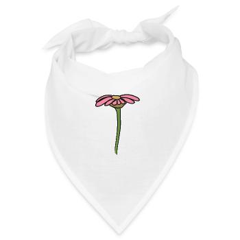 Blume Symbol pflanze form symbol rosa - Bandana - Weiß - Vorne
