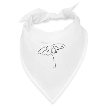 Blume Symbol Blüte Pflanze - Bandana - Weiß - Vorne