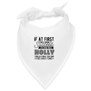 Holly Name Vorname Spaß Spruch Geschenk - Bandana - Weiß - Vorne