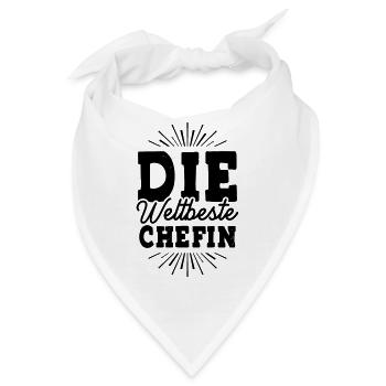 Weltbeste Chefin - Bandana - Weiß - Vorne