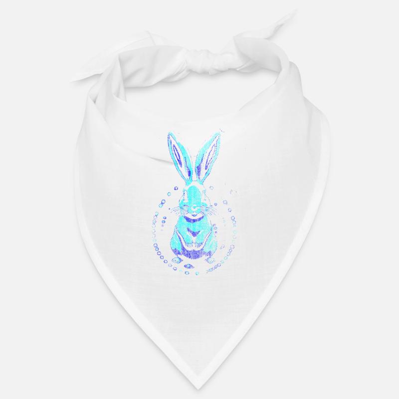home Blue Art Easter Rabbit Bandana