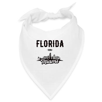 Miami Florida Heimat Geschenk - Bandana - Weiß - Vorne