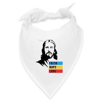 GLAUBE HOFFNUNG LIEBE - Bandana - Weiß - Vorne
